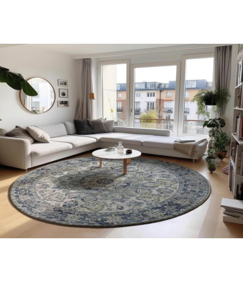 Dalyn Tuscany TU1 Silver 10' x 10' Round Rug