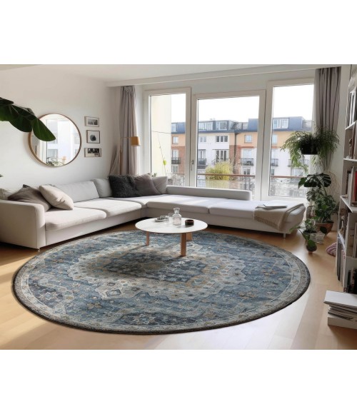 Dalyn Tuscany Rug Dalyn Tuscany TU4 Blue 6' x 6' Round Rug
