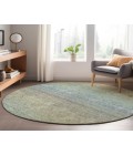 Dalyn Luxury Washable Trevi TV11 Blue 8' x 8' Round Rug