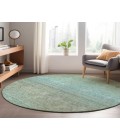 Dalyn Luxury Washable Trevi TV11 Teal 8' x 8' Round Rug