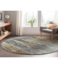 Dalyn Luxury Washable Trevi TV14 Gray 8' x 8' Round Rug