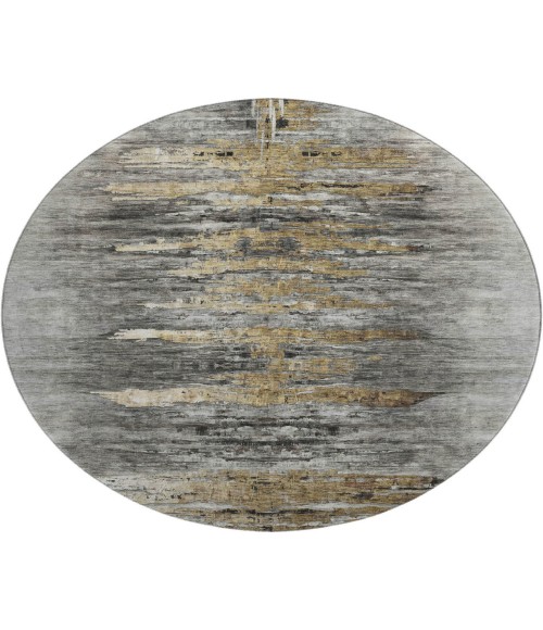 Dalyn Luxury Washable Trevi TV14 Gray 8' x 8' Round Rug