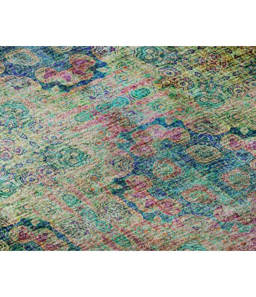 Dalyn Luxury Washable Trevi TV16 Green 1'8" x 2'6" Rug