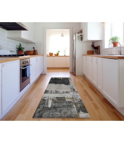 Dalyn Luxury Washable Trevi TV18 Gray 2'3" x 7'6" Runner Rug