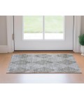 Dalyn Luxury Washable Trevi TV4 Gray 1'8" x 2'6" Rug