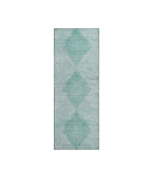 Dalyn Luxury Washable Trevi TV4 Teal 2'3" x 7'6" Runner Rug