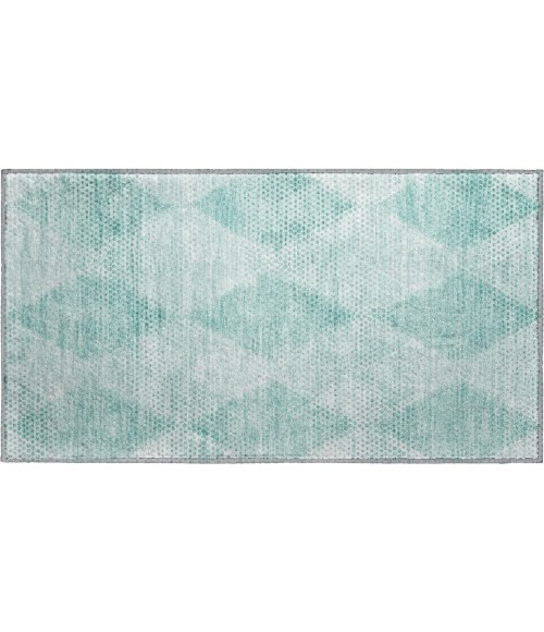 Dalyn Luxury Washable Trevi TV4 Teal 1'8" x 2'6" Rug