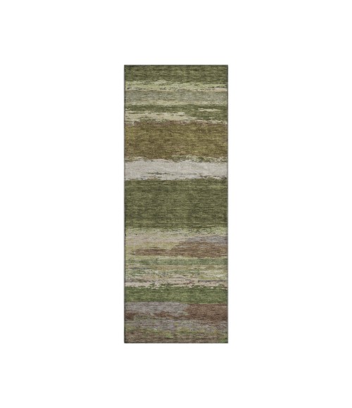 Dalyn Luxury Washable Trevi TV8 Olive 2'3" x 7'6" Runner Rug