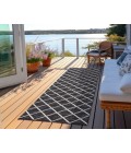 Dalyn Indoor/Outdoor York YO1 Black Washable 2'3" x 12' Rug