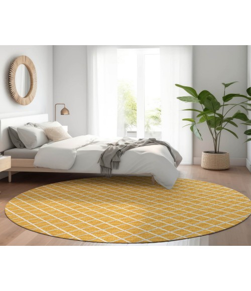 Dalyn Indoor/Outdoor York YO1 Gold Washable 8' x 8' Rug