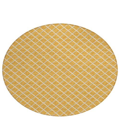 Dalyn Indoor/Outdoor York YO1 Gold Washable 8' x 8' Rug