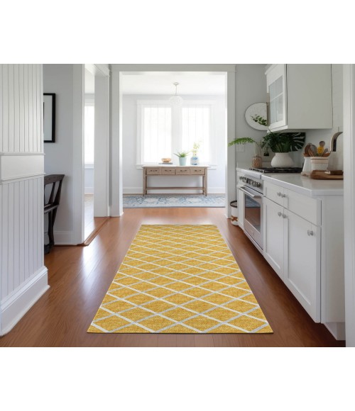 Dalyn Indoor/Outdoor York YO1 Gold Washable 2'3" x 10' Rug