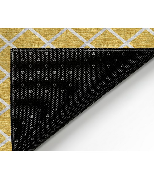 Dalyn Indoor/Outdoor York YO1 Gold Washable 1'8" x 2'6" Rug