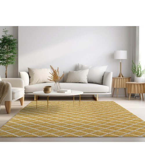 Dalyn York Rug Dalyn Indoor/Outdoor York YO1 Gold Washable 9' x 12' Rug