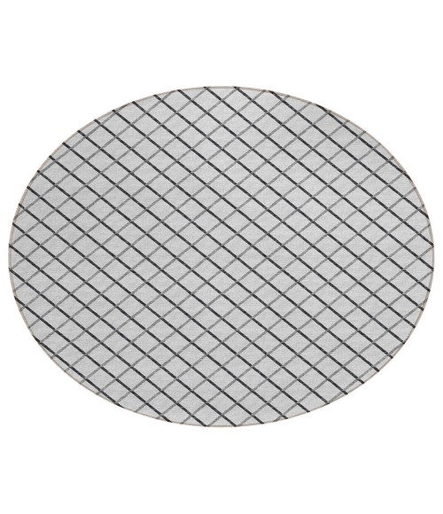 Dalyn Indoor/Outdoor York YO1 Grey Washable 4' x 4' Rug