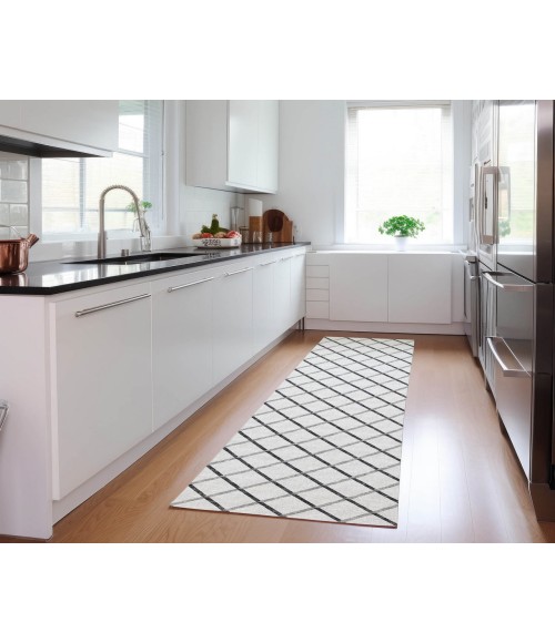 Dalyn Indoor/Outdoor York YO1 Grey Washable 2'3" x 12' Rug