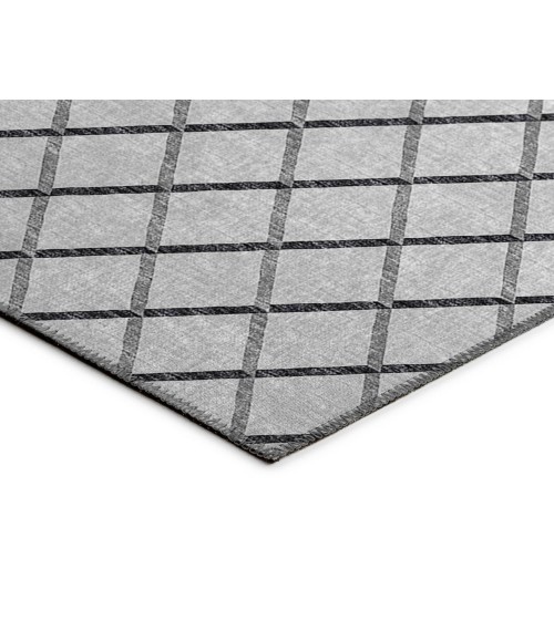 Dalyn Indoor/Outdoor York YO1 Grey Washable 2'3" x 12' Rug