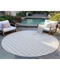 Dalyn Indoor/Outdoor York YO1 Ivory Washable 6' x 6' Rug