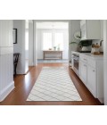 Dalyn Indoor/Outdoor York YO1 Ivory Washable 2'3" x 7'6" Rug