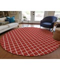 Dalyn Indoor/Outdoor York YO1 Red Washable 6' x 6' Rug