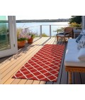 Dalyn Indoor/Outdoor York YO1 Red Washable 2'3" x 12' Rug