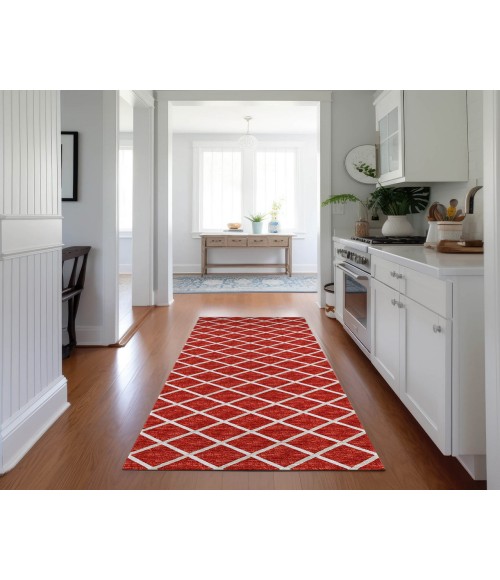 Dalyn Indoor/Outdoor York YO1 Red Washable 2'3" x 12' Rug