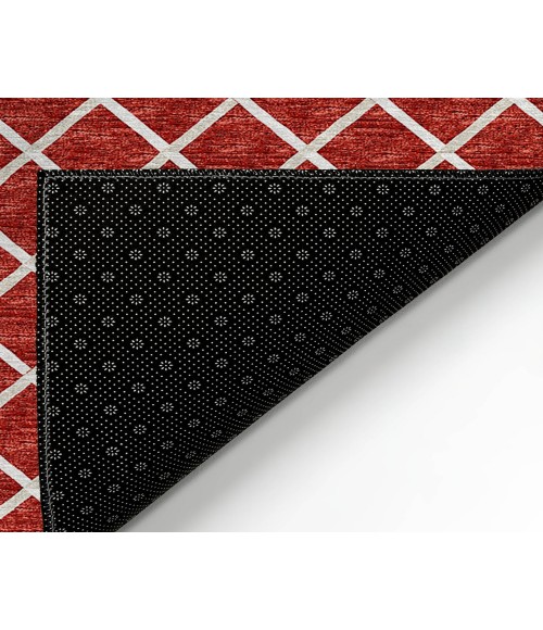 Dalyn Indoor/Outdoor York YO1 Red Washable 6' x 6' Rug