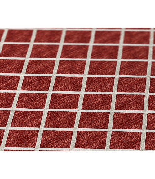 Dalyn Indoor/Outdoor York YO1 Red Washable 6' x 6' Rug