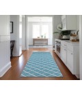 Dalyn Indoor/Outdoor York YO1 Sky Blue Washable 2'3" x 12' Rug