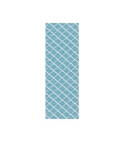 Dalyn Indoor/Outdoor York YO1 Sky Blue Washable 2'3" x 12' Rug
