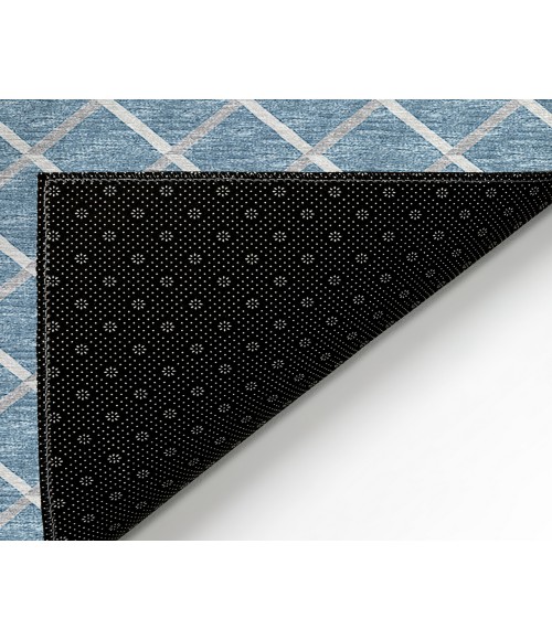 Dalyn York Rug Dalyn Indoor/Outdoor York YO1 Sky Blue Washable 10' x 10' Rug