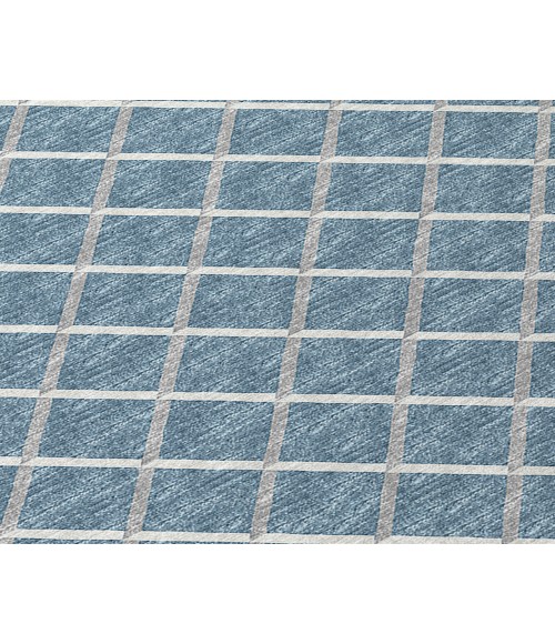Dalyn York Rug Dalyn Indoor/Outdoor York YO1 Sky Blue Washable 10' x 10' Rug