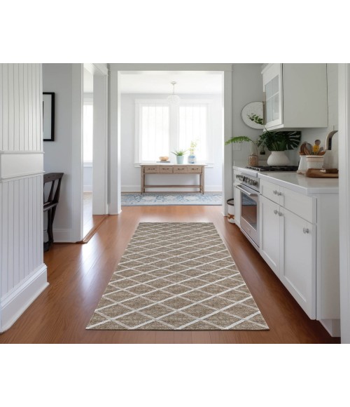 Dalyn Indoor/Outdoor York YO1 Taupe Washable 2'3" x 12' Rug