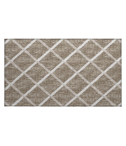 Dalyn Indoor/Outdoor York YO1 Taupe Washable 1'8" x 2'6" Rug