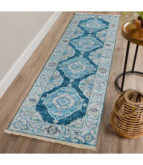 Dalyn Marbella MB1 Indigo Area Rug 2 ft. 3 in. X 12 ft. Runner