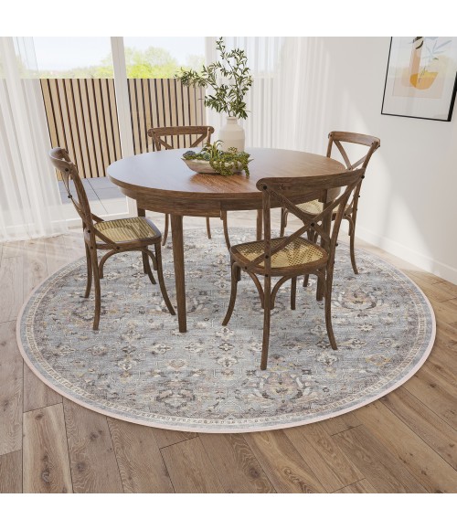 Dalyn Marbella Area Rug Dalyn Marbella MB4 Silver Area Rug 10 ft. X 10 ft. Round