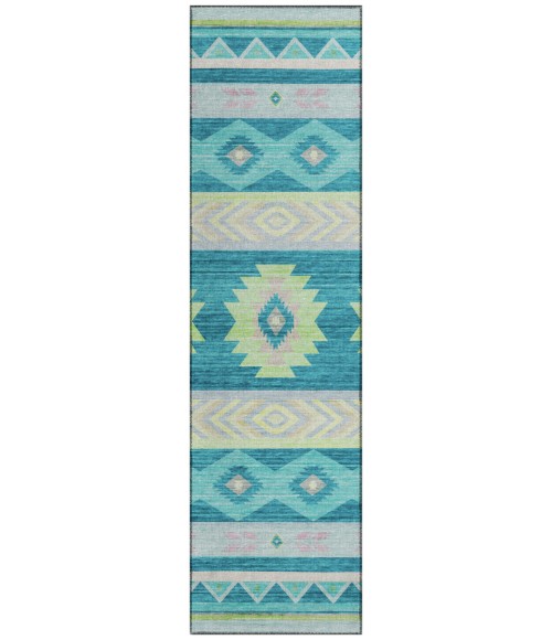 Dalyn Phoenix PH3 Teal Area Rug 2 ft. 3 in. X 7 ft. 6 in. Runner