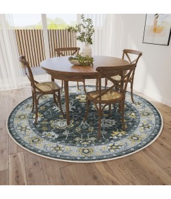 Dalyn Marbella MB6 Midnight Area Rug 6 ft. X 6 ft. Round