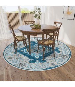 Dalyn Marbella MB1 Indigo Area Rug 4 ft. X 4 ft. Round