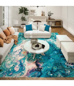 Dalyn Kikiamo KK4 Lagoon Area Rug 8 ft. X 8 ft. Round