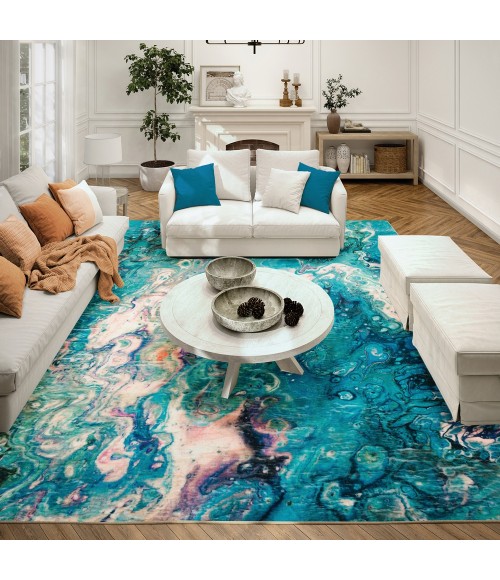Dalyn Kikiamo KK4 Lagoon Area Rug 8 ft. X 8 ft. Round