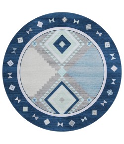 Dalyn Phoenix PH2 Denim Area Rug 8 ft. X 8 ft. Round