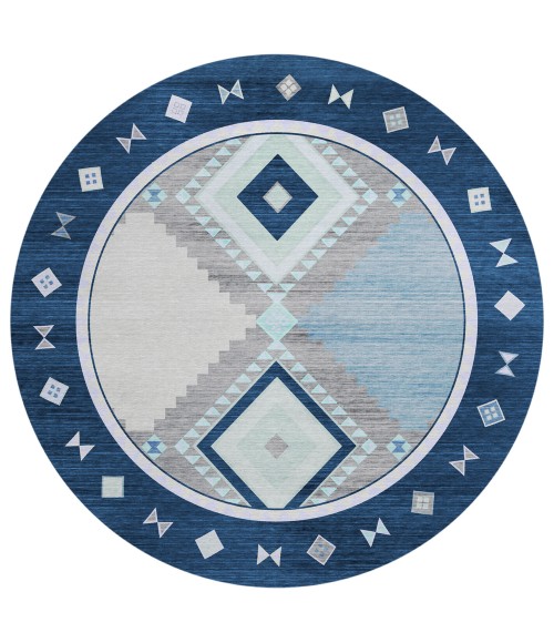 Dalyn Phoenix PH2 Denim Area Rug 8 ft. X 8 ft. Round