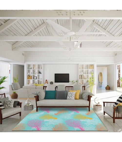 Dalyn Seabreeze SZ3 Teal Area Rug 3 ft. X 5 ft. Rectangle