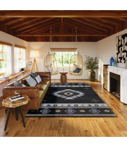 Dalyn Phoenix PH4 Black Area Rug 8 ft. X 10 ft. Rectangle