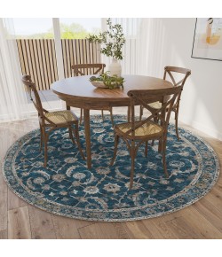 Dalyn Jericho JC4 Navy Area Rug 4 ft. X 4 ft. Round
