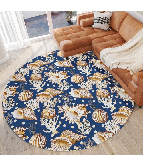 Dalyn Seabreeze SZ6 Navy Area Rug 8 ft. X 8 ft. Round