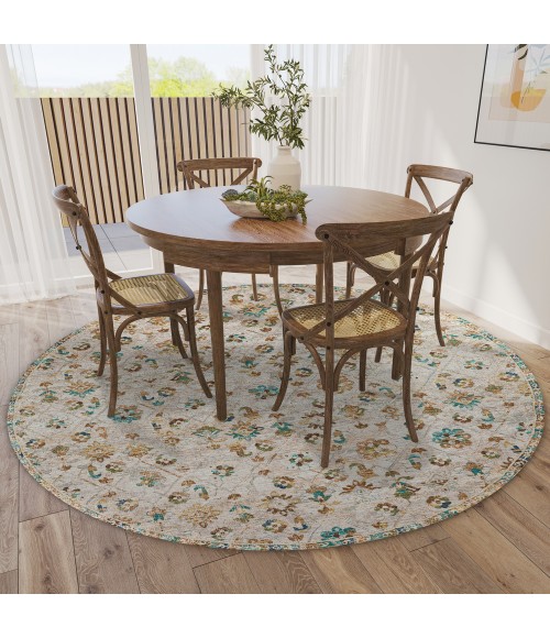 Dalyn Jericho Area Rug Dalyn Jericho JC8 Parchment Area Rug 10 ft. X 10 ft. Round