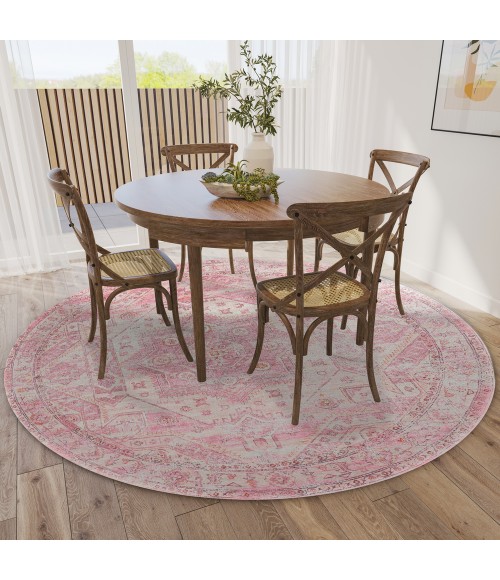 Dalyn Jericho JC5 Rose Area Rug 6 ft. X 6 ft. Round