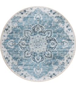 Dalyn Marbella MB3 Denim Area Rug 4 ft. X 4 ft. Round